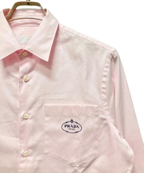PRADA（プラダ）PRADA (プラダ) 24ss ロゴプリントシャツ ピンク サイズ:38の古着・服飾アイテム