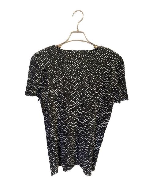 ISSEY MIYAKE（イッセイミヤケ）ISSEY MIYAKE (イッセイミヤケ) 半袖水玉カットソー ブラック×ホワイト サイズ:Ｍの古着・服飾アイテム