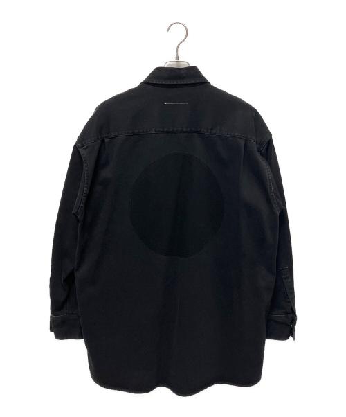 MM6 Maison Margiela（エムエムシックスメゾンマルジェラ）MM6 Maison Margiela (エムエムシックスメゾンマルジェラ) オーバーサイズデニムシャツ ブラック サイズ:44の古着・服飾アイテム