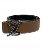 LOUIS VUITTONルイ ヴィトン）の古着「LV ロープ 35MM リバーシブル」｜ブラウン