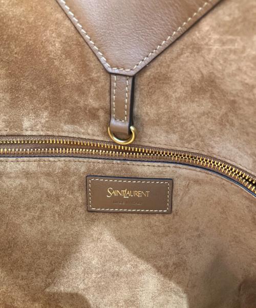 Saint Laurent Paris（サンローランパリ）Saint Laurent Paris (サンローランパリ) Yトートバッグ/レザートートバッグ ブラウン サイズ:-の古着・服飾アイテム