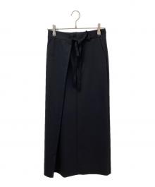 MM6 Maison Margiela（エムエムシックスメゾンマルジェラ）の古着「ラップスカート」｜ブラック