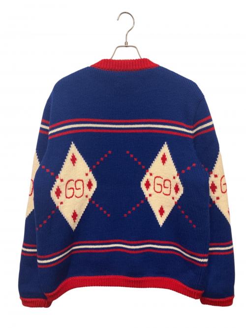 GUCCI（グッチ）GUCCI (グッチ) クルミボタン カシミヤ混ニットジャケット マルチカラー サイズ:44.0の古着・服飾アイテム