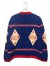 GUCCI (グッチ) クルミボタン カシミヤ混ニットジャケット マルチカラー サイズ:44.0：70000円