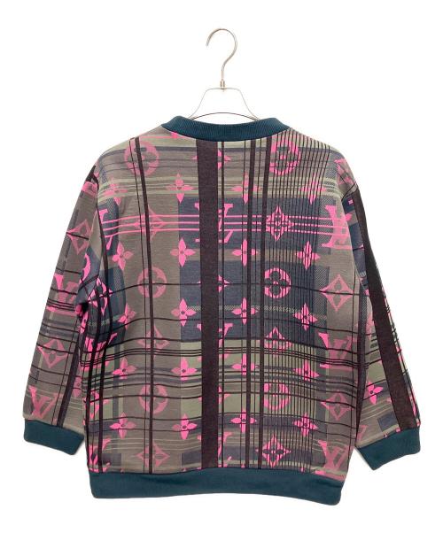 LOUIS VUITTON（ルイ ヴィトン）LOUIS VUITTON (ルイ ヴィトン) モノグラムジャガードスウェット ピンク×グレー サイズ:XLの古着・服飾アイテム
