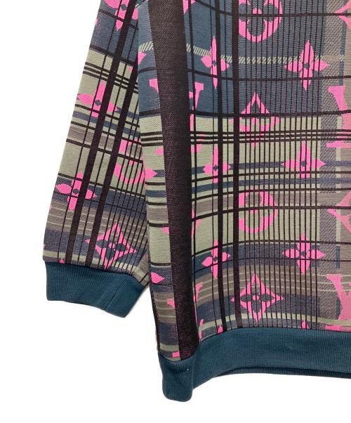 LOUIS VUITTON（ルイ ヴィトン）LOUIS VUITTON (ルイ ヴィトン) モノグラムジャガードスウェット ピンク×グレー サイズ:XLの古着・服飾アイテム