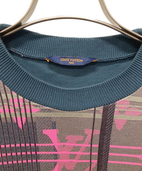 LOUIS VUITTON（ルイ ヴィトン）LOUIS VUITTON (ルイ ヴィトン) モノグラムジャガードスウェット ピンク×グレー サイズ:XLの古着・服飾アイテム