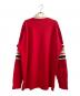 GUCCI (グッチ)  レッドストライプ ロゴ ジャカード ポロシャツ レッド サイズ:L：50000円