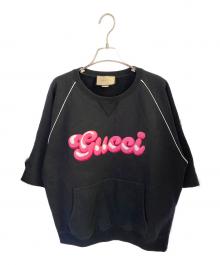 GUCCI（グッチ）の古着「ラグラン スウェットカットソー」｜ブラック
