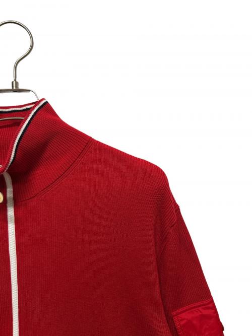 MONCLER（モンクレール）MONCLER (モンクレール) ドライバーズニット/CARDIGAN TRICOT レッド サイズ:XLの古着・服飾アイテム