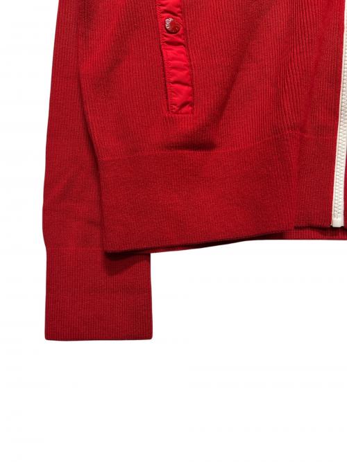 MONCLER（モンクレール）MONCLER (モンクレール) ドライバーズニット/CARDIGAN TRICOT レッド サイズ:XLの古着・服飾アイテム