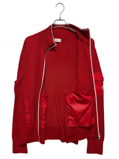 MONCLER（モンクレール）MONCLER (モンクレール) ドライバーズニット/CARDIGAN TRICOT レッド サイズ:XLの古着・服飾アイテム