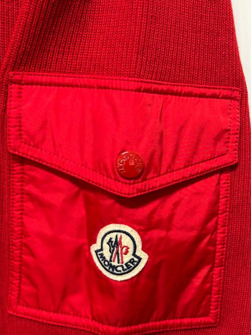 MONCLER（モンクレール）MONCLER (モンクレール) ドライバーズニット/CARDIGAN TRICOT レッド サイズ:XLの古着・服飾アイテム