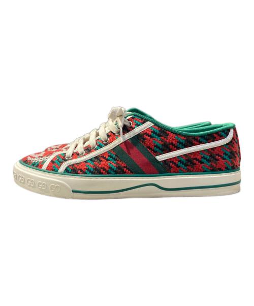 GUCCI（グッチ）GUCCI (グッチ) テニス1977 ローカットスニーカー レッド×グリーン サイズ:81/2の古着・服飾アイテム