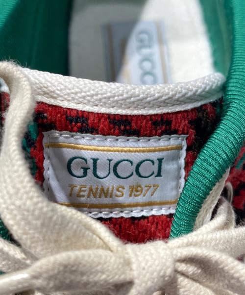 GUCCI（グッチ）GUCCI (グッチ) テニス1977 ローカットスニーカー レッド×グリーン サイズ:81/2の古着・服飾アイテム