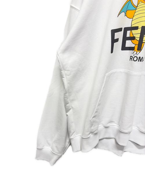FENDI（フェンディ）FENDI (フェンディ) コラボパーカー ホワイト サイズ:XLの古着・服飾アイテム