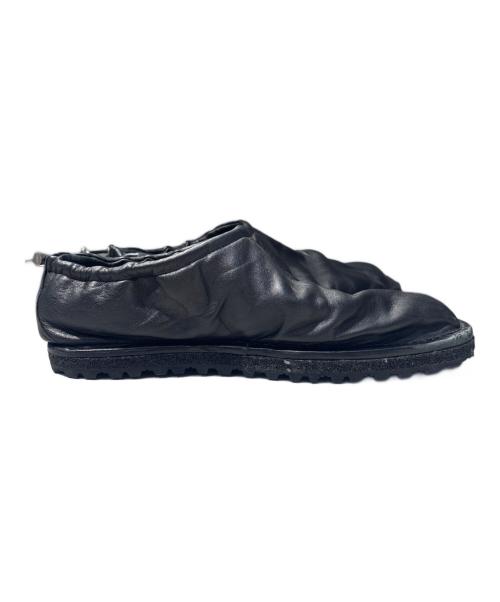 DRIES VAN NOTEN（ドリスヴァンノッテン）DRIES VAN NOTEN (ドリスヴァンノッテン) Drawstring Slipper Shoes/ドローストリング レザースリッポン ブラック サイズ:41 1/2の古着・服飾アイテム