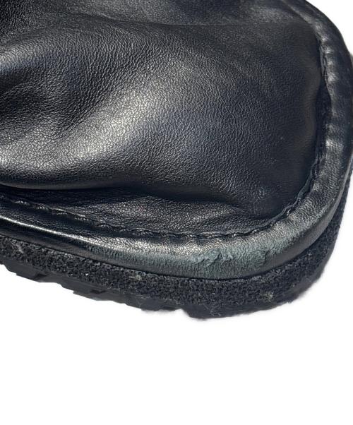 DRIES VAN NOTEN（ドリスヴァンノッテン）DRIES VAN NOTEN (ドリスヴァンノッテン) Drawstring Slipper Shoes/ドローストリング レザースリッポン ブラック サイズ:41 1/2の古着・服飾アイテム