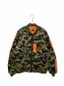 A BATHING APE（アベイシングエイプ）の古着「BAPE×PORTER 1ST CAMO SHARK MA-1」｜カーキ