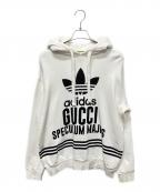 GUCCI×adidasグッチ×アディダス）の古着「22AW コラボロゴスウェットパーカー」｜ホワイト