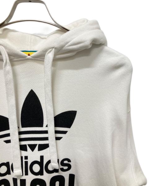 GUCCI（グッチ）GUCCI (グッチ) adidas (アディダス) 22AW コラボロゴスウェットパーカー ホワイト サイズ:Mの古着・服飾アイテム