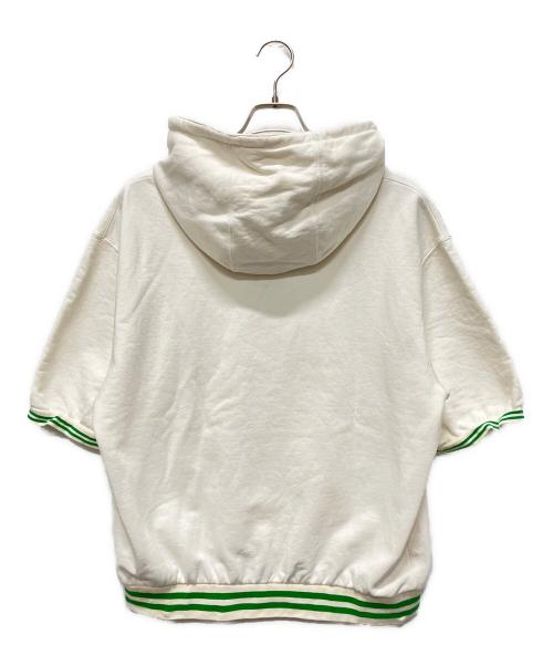 GUCCI（グッチ）GUCCI (グッチ) GUCCIロゴ半袖パーカー ホワイト サイズ:Mの古着・服飾アイテム