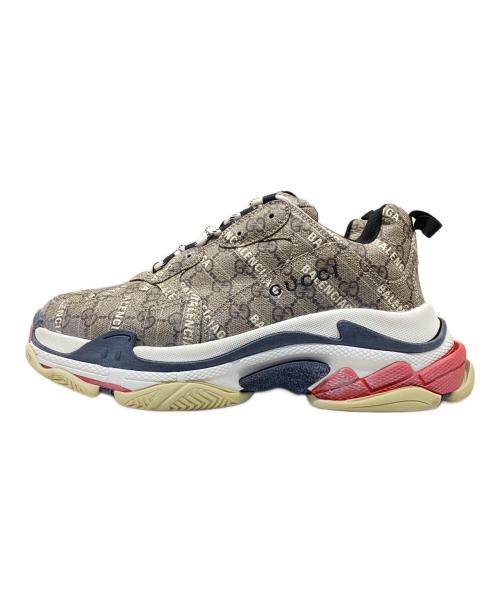 GUCCI（グッチ）GUCCI (グッチ) BALENCIAGA (バレンシアガ) TRIPLE S/コラボスニーカー ベージュ サイズ:28.5cmの古着・服飾アイテム