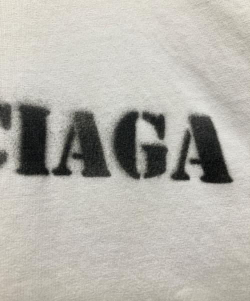 BALENCIAGA（バレンシアガ）BALENCIAGA (バレンシアガ) ステンシルタイプ ダメージ加工半袖Tシャツ ライトグレー サイズ:Sの古着・服飾アイテム