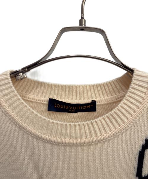 LOUIS VUITTON（ルイ ヴィトン）LOUIS VUITTON (ルイ ヴィトン) パズルアート マルチカラー ニット アイボリー サイズ:XLの古着・服飾アイテム