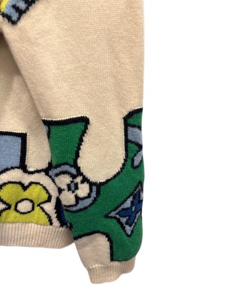 LOUIS VUITTON（ルイ ヴィトン）LOUIS VUITTON (ルイ ヴィトン) パズルアート マルチカラー ニット アイボリー サイズ:XLの古着・服飾アイテム