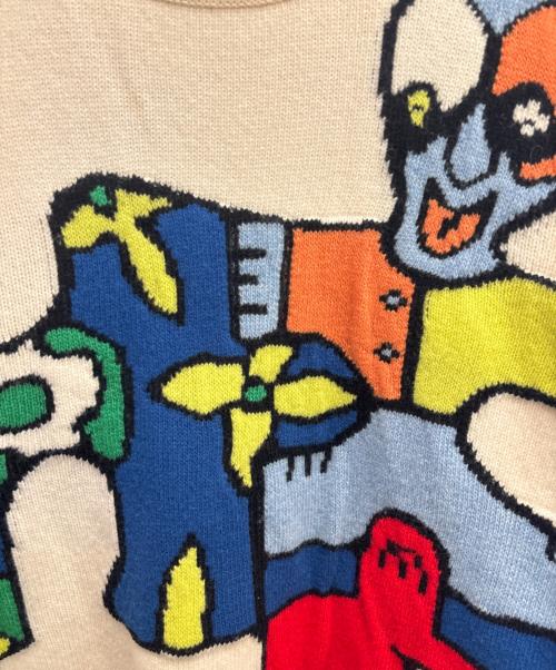 LOUIS VUITTON（ルイ ヴィトン）LOUIS VUITTON (ルイ ヴィトン) パズルアート マルチカラー ニット アイボリー サイズ:XLの古着・服飾アイテム