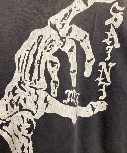 SAINT MICHAEL（セントマイケル）SAINT MICHAEL (セントマイケル) 24AWBONE SAINT CREW SWT/クルーネックスウェット ブラック サイズ:XLの古着・服飾アイテム