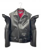 JUNYA WATANABE COMME des GARCONS(ジュンヤワタナベ コムデギャルソン）の古着「ブーツドッキングライダースジャケット」｜ブラック