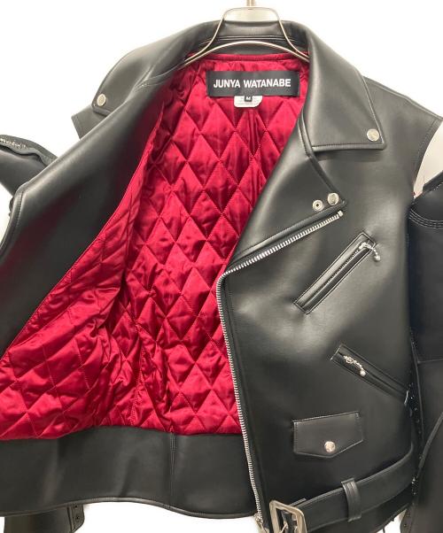 JUNYA WATANABE COMME des GARCONS（(ジュンヤワタナベ コムデギャルソン）JUNYA WATANABE COMME des GARCONS ((ジュンヤワタナベ コムデギャルソン) ブーツドッキングライダースジャケット ブラック サイズ:Ｍの古着・服飾アイテム
