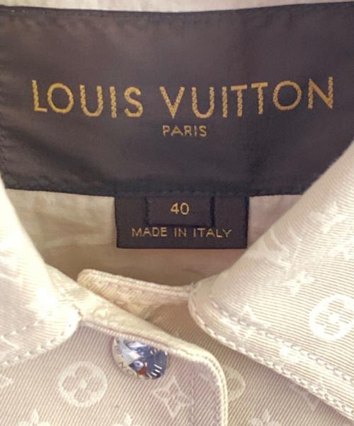 LOUIS VUITTON（ルイ ヴィトン）LOUIS VUITTON (ルイ ヴィトン) モノグラムステンカラーコート ベージュ サイズ:40の古着・服飾アイテム
