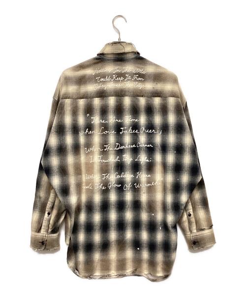 MIHARA YASUHIRO（ミハラヤスヒロ）MIHARA YASUHIRO (ミハラヤスヒロ) Vintage-Like Check Shirts ベージュ×ブラウン サイズ:44の古着・服飾アイテム