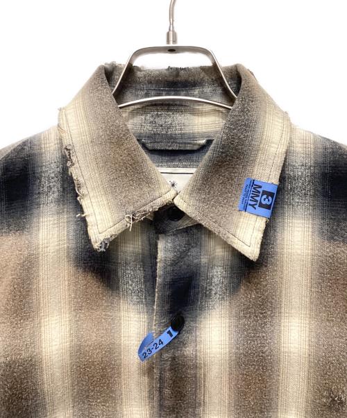 MIHARA YASUHIRO（ミハラヤスヒロ）MIHARA YASUHIRO (ミハラヤスヒロ) Vintage-Like Check Shirts ベージュ×ブラウン サイズ:44の古着・服飾アイテム