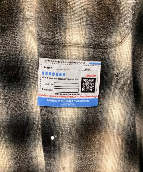 MIHARA YASUHIRO（ミハラヤスヒロ）MIHARA YASUHIRO (ミハラヤスヒロ) Vintage-Like Check Shirts ベージュ×ブラウン サイズ:44の古着・服飾アイテム