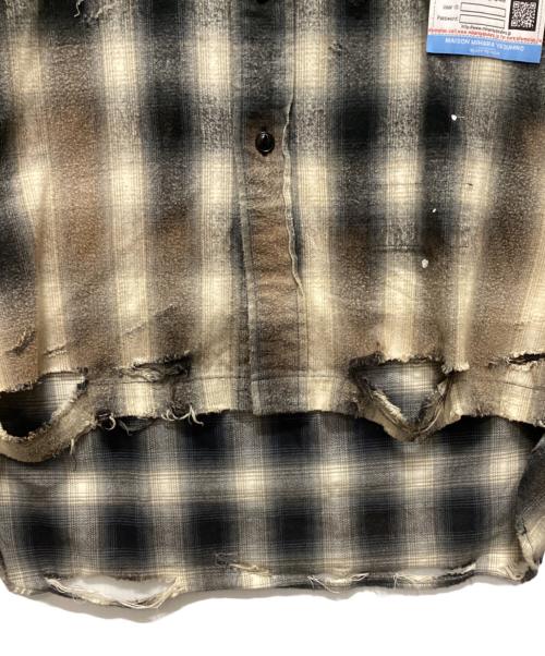MIHARA YASUHIRO（ミハラヤスヒロ）MIHARA YASUHIRO (ミハラヤスヒロ) Vintage-Like Check Shirts ベージュ×ブラウン サイズ:44の古着・服飾アイテム