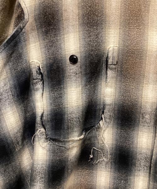 MIHARA YASUHIRO（ミハラヤスヒロ）MIHARA YASUHIRO (ミハラヤスヒロ) Vintage-Like Check Shirts ベージュ×ブラウン サイズ:44の古着・服飾アイテム