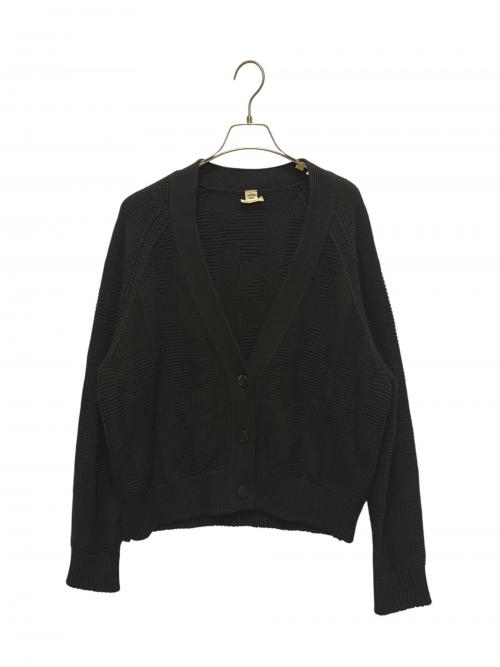 HERMES（エルメス）HERMES (エルメス) ウールカーディガン ブラック サイズ:40の古着・服飾アイテム