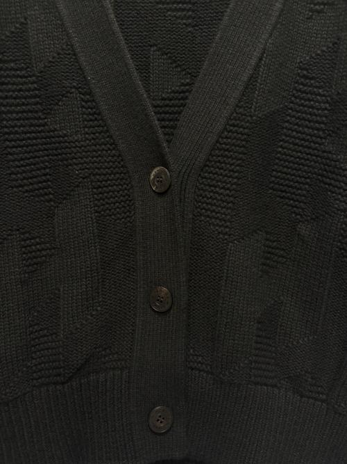 HERMES（エルメス）HERMES (エルメス) ウールカーディガン ブラック サイズ:40の古着・服飾アイテム