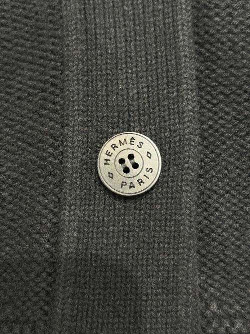 HERMES（エルメス）HERMES (エルメス) ウールカーディガン ブラック サイズ:40の古着・服飾アイテム