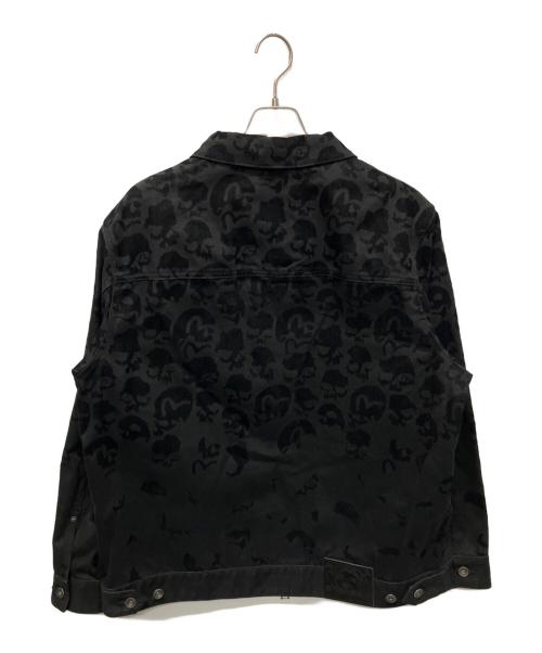 EVISU（エヴィス）EVISU (エヴィス) オールオーバースキャッタードッフロッキングスカルジャケット ブラック サイズ:XLの古着・服飾アイテム