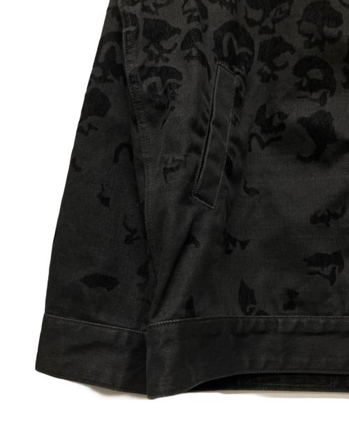 EVISU（エヴィス）EVISU (エヴィス) オールオーバースキャッタードッフロッキングスカルジャケット ブラック サイズ:XLの古着・服飾アイテム
