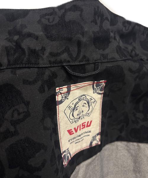 EVISU（エヴィス）EVISU (エヴィス) オールオーバースキャッタードッフロッキングスカルジャケット ブラック サイズ:XLの古着・服飾アイテム