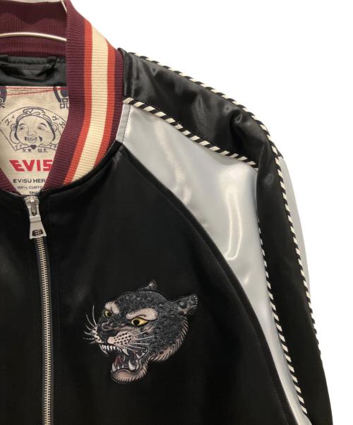 EVISU（エヴィス）EVISU (エヴィス) デュオレオパード刺繍 スカジャン ブラック サイズ:XLの古着・服飾アイテム