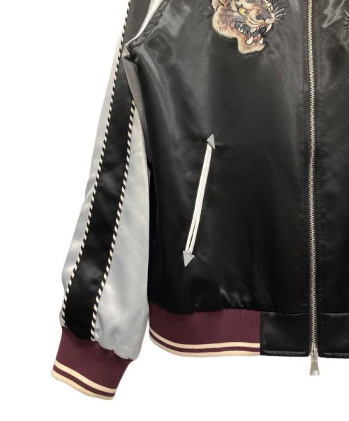 EVISU（エヴィス）EVISU (エヴィス) デュオレオパード刺繍 スカジャン ブラック サイズ:XLの古着・服飾アイテム