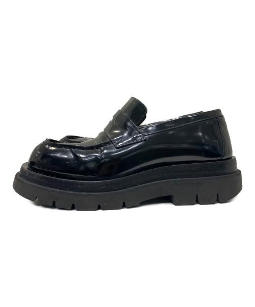 BOTTEGA VENETA（ボッテガベネタ）BOTTEGA VENETA (ボッテガベネタ) ラグペニーローファー ブラック サイズ:40 1/2の古着・服飾アイテム