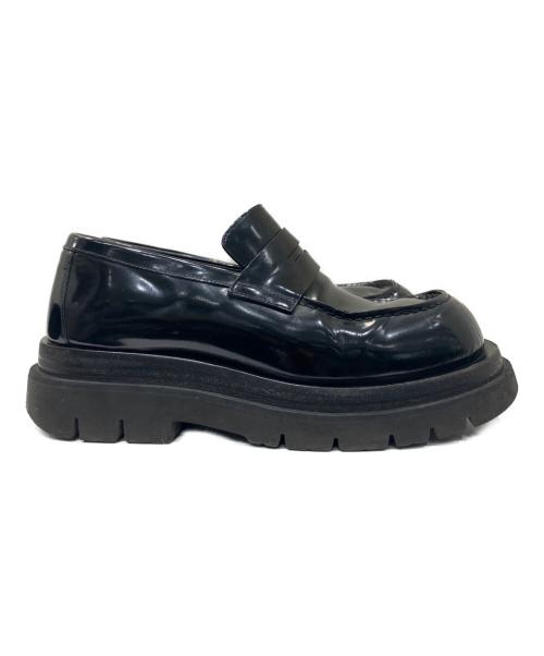 BOTTEGA VENETA（ボッテガベネタ）BOTTEGA VENETA (ボッテガベネタ) ラグペニーローファー ブラック サイズ:40 1/2の古着・服飾アイテム